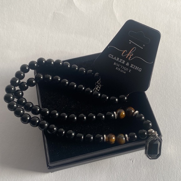 18β+2βMulti coloured Beaded Chain with Fashion Titanium Steel Pendant - Picture 1 of 7